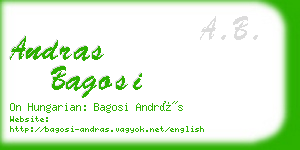 andras bagosi business card